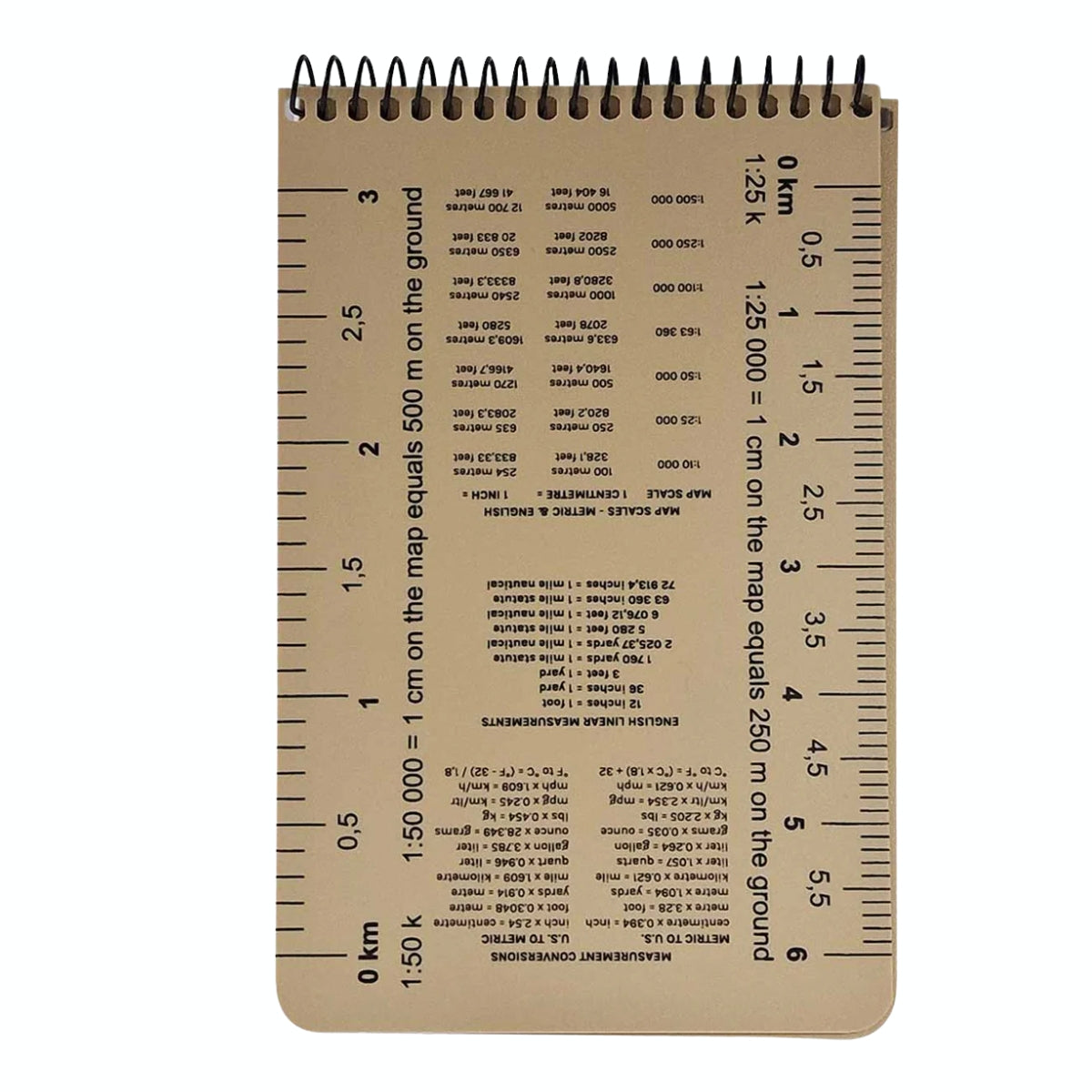 Modestone Waterproof Notebook 96 x 148mm - Tan - Metrics Page | Team-Alpha Ireland |