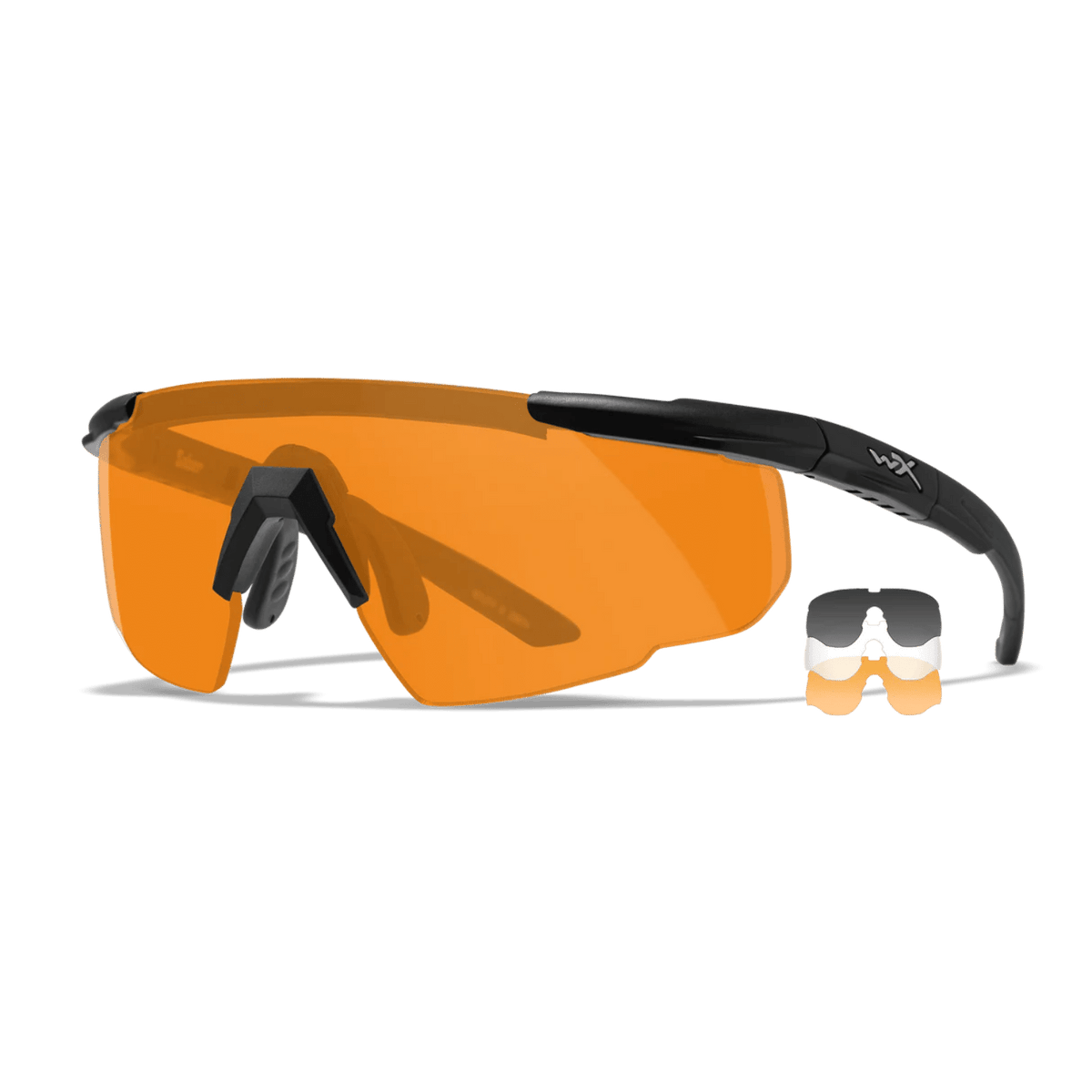 Wiley X SABAR Advanced Smoke Clear Rust Lens Sunglasses Team Alpha