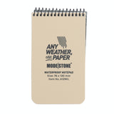 Modestone Waterproof Notepad 76 x 130mm - A12MIL - Tan - Front 