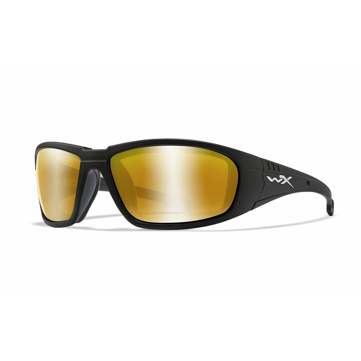 Wiley X Boss Pol Amber Gold Mirror Matte Black Frame - Team Alpha