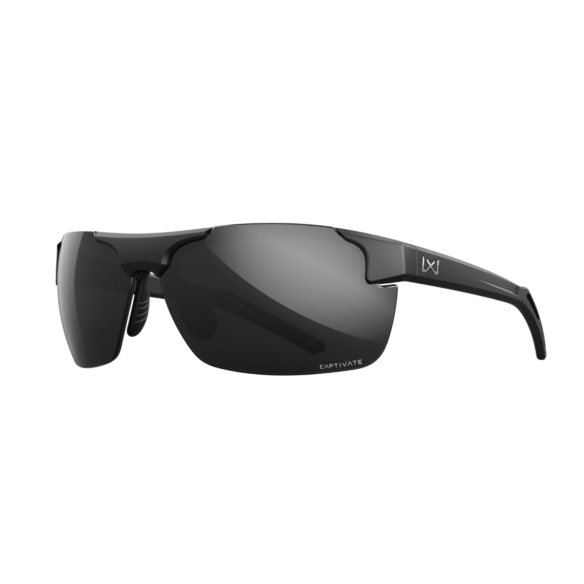 Wiley X Prime Captivate Pol Black Mirror Matte Black Frame