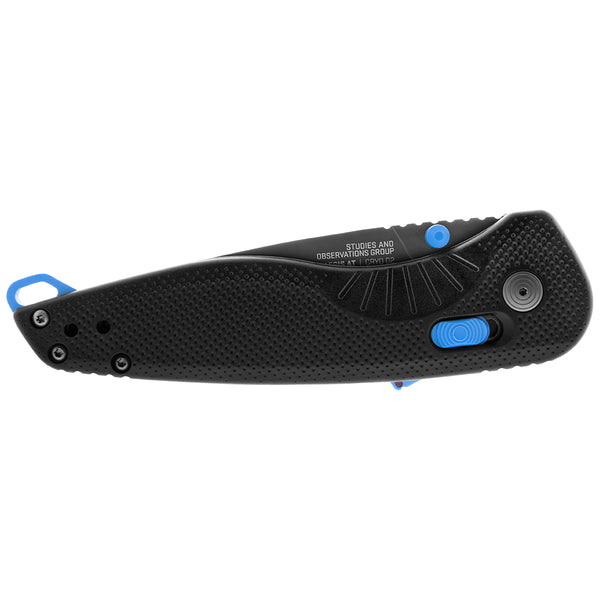 SOG Aegis AT knife - Black & Cyan - Team Alpha